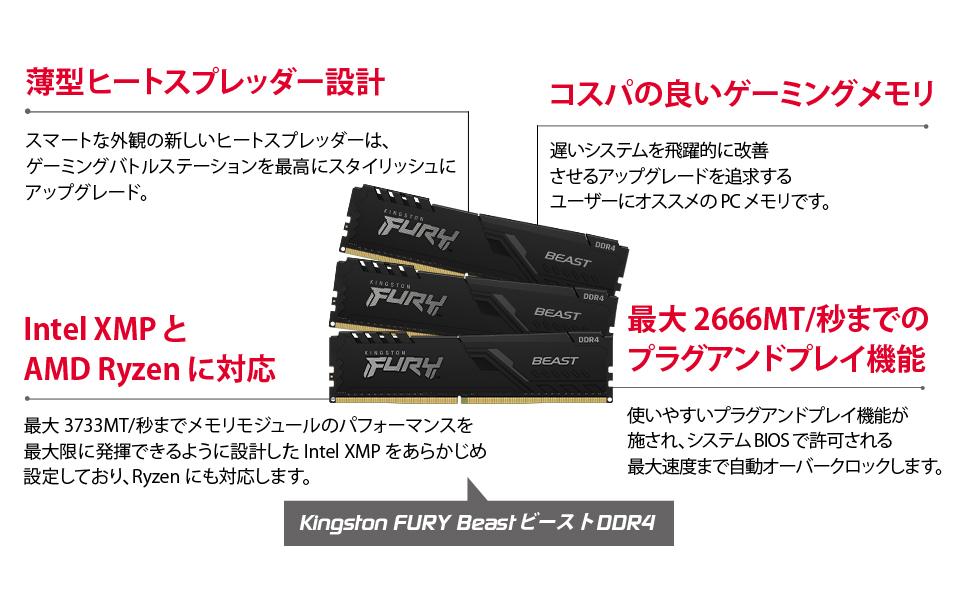 キングストン Kingston FURY デスクトップPC用メモリ DDR4
